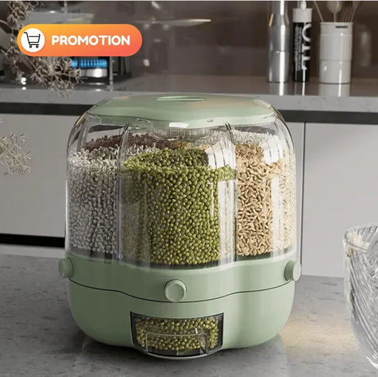 منظم وموزع دوّار 360° للحبوب والمواد الجافة